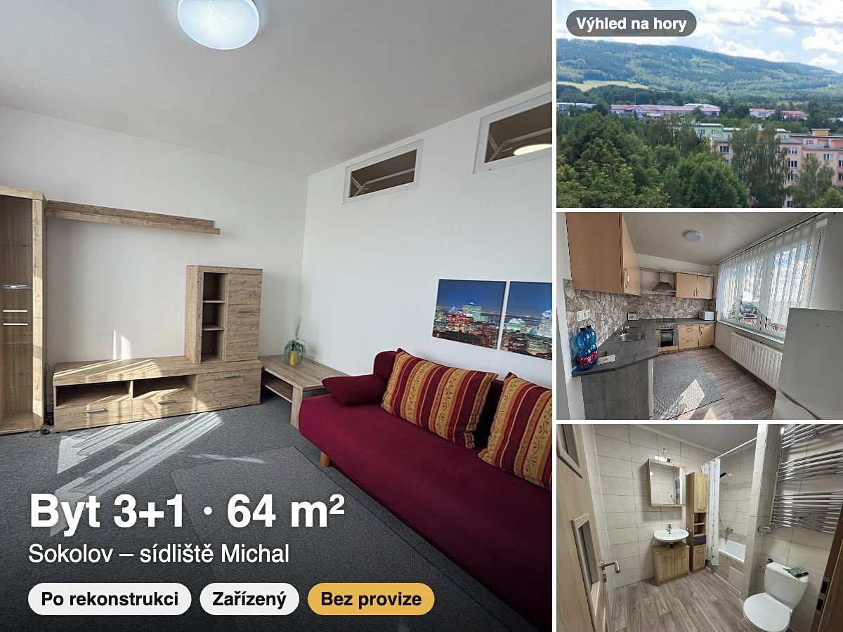 Pronájem bytu 3+1 64 m²