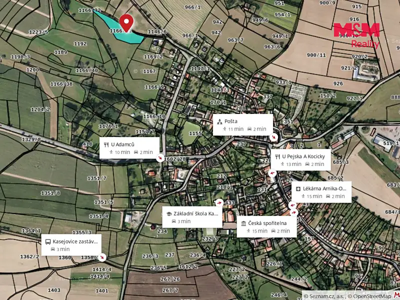 Prodej stavebního pozemku 5527 m², Kasejovice – náhled fotky 2