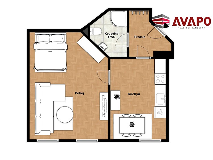 Pronájem bytu 1+1, 43 m² (7 z 14)