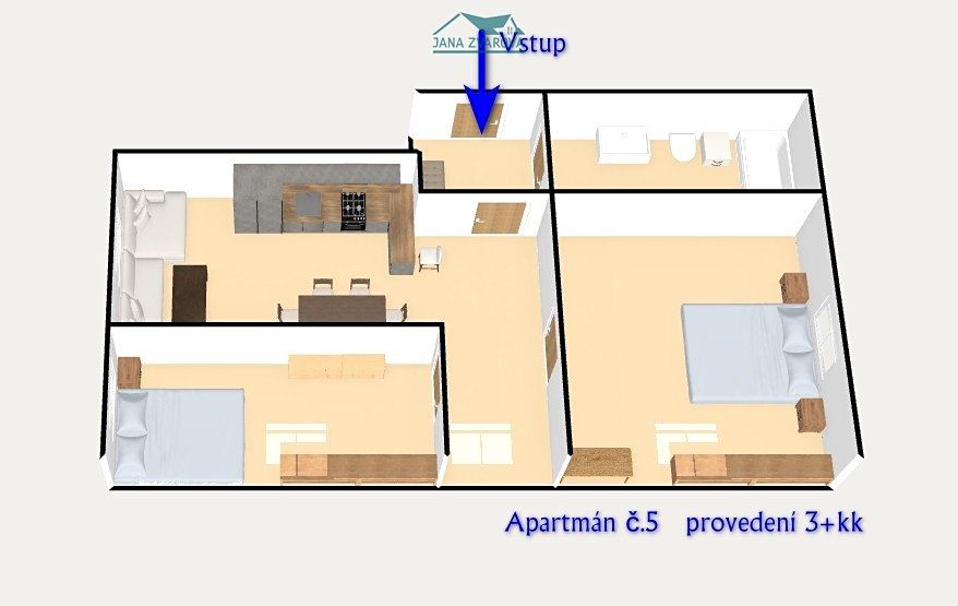 Prodej bytu 3+kk 71 m² – fotografie 3