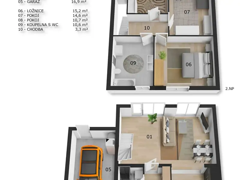 Prodej rodinného domu 127 m², pozemek 456 m², Chotětov – náhled fotky 3