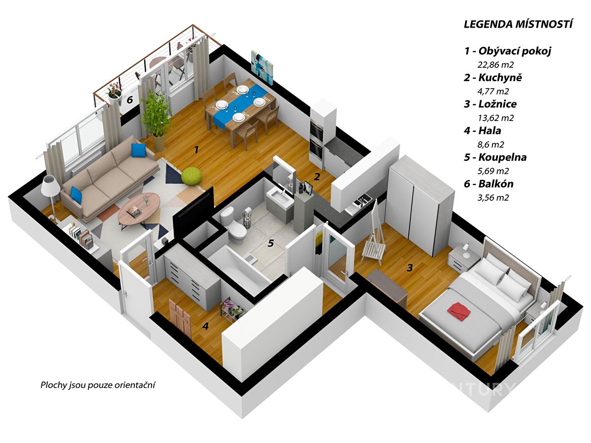 Prodej bytu 2+kk 55 m² – fotografie 3
