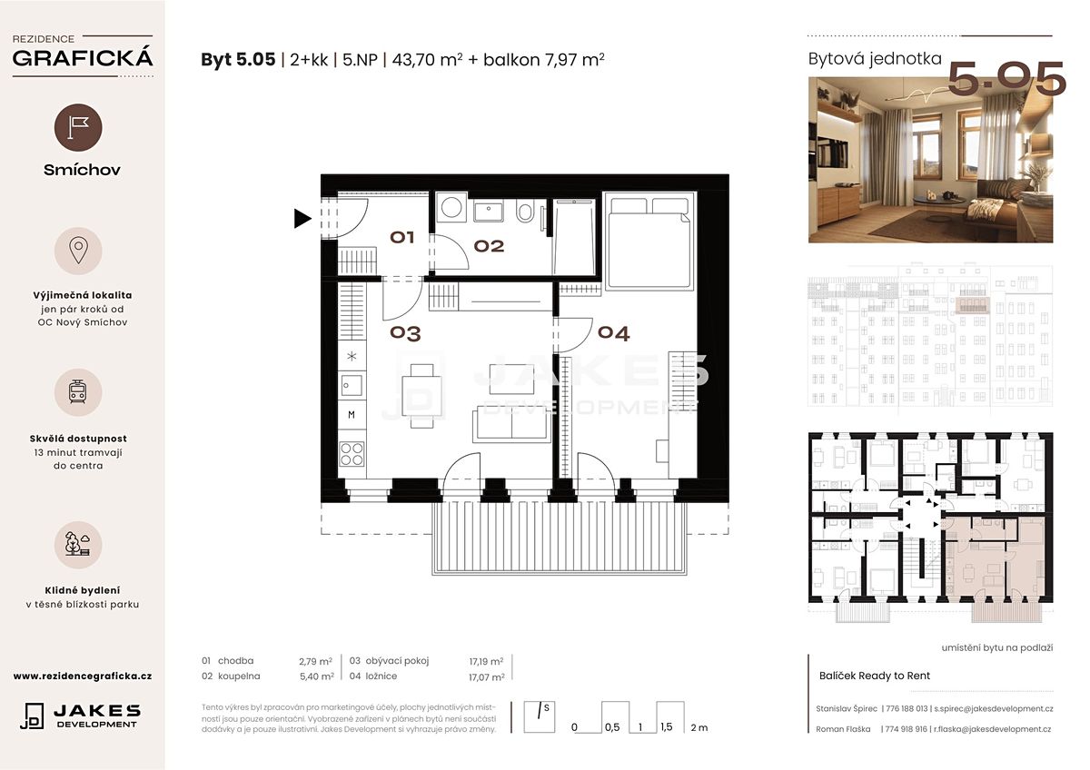 Prodej bytu 2+kk 44 m² – fotografie 2