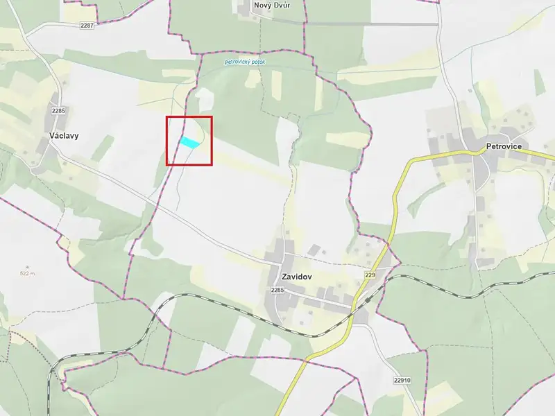 Prodej pole 6880 m², Zavidov – náhled fotky 3
