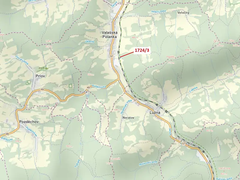 Dražba zahrady 921 m², Valašská Polanka – náhled fotky 1