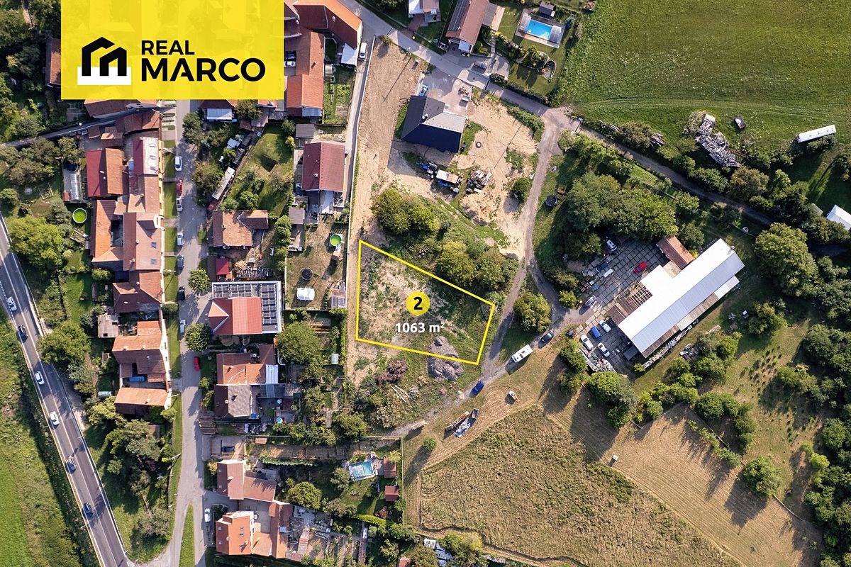 Prodej stavebního pozemku 1063 m², Závist – fotka 1 z 3