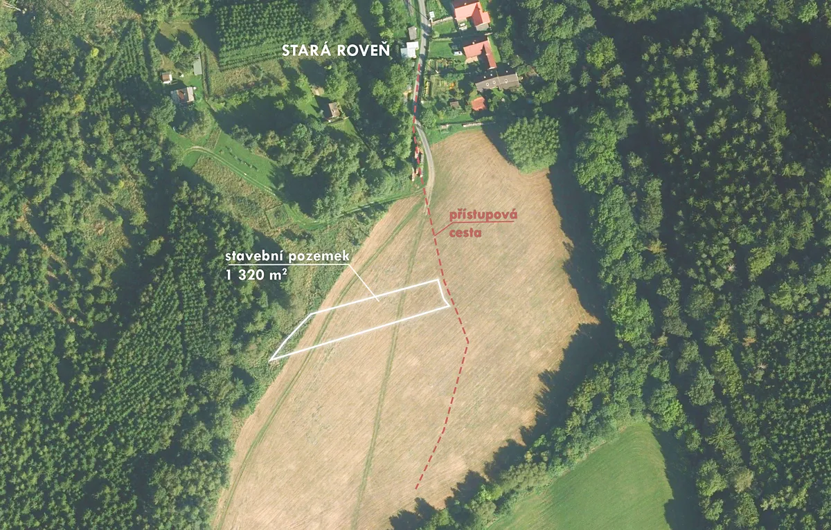 Prodej stavebního pozemku 1320 m²