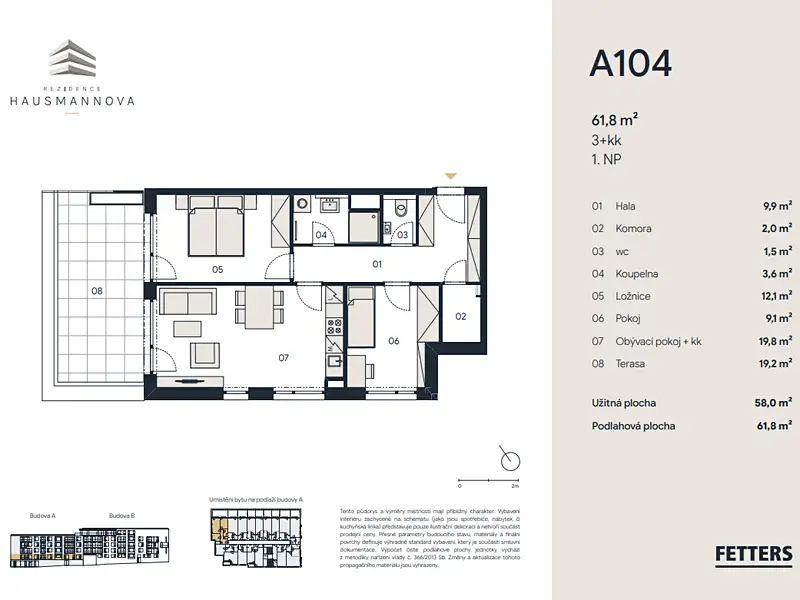 Prodej bytu 3+kk 58 m², Praha – náhled fotky 2
