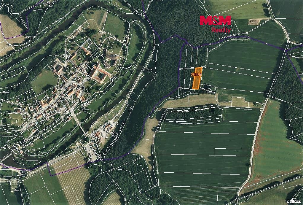 Prodej lesa 2465 m², Zlatá Koruna – fotka 1 z 3