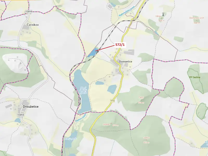 Dražba lesa 13245 m², Radomyšl – náhled fotky 1