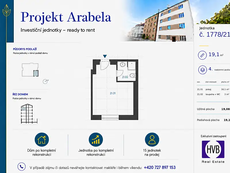Prodej bytu 1+kk 19 m², Praha – náhled fotky 3