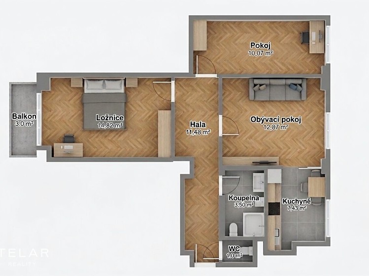 Prodej bytu 3+kk, 66 m² (17 z 22)