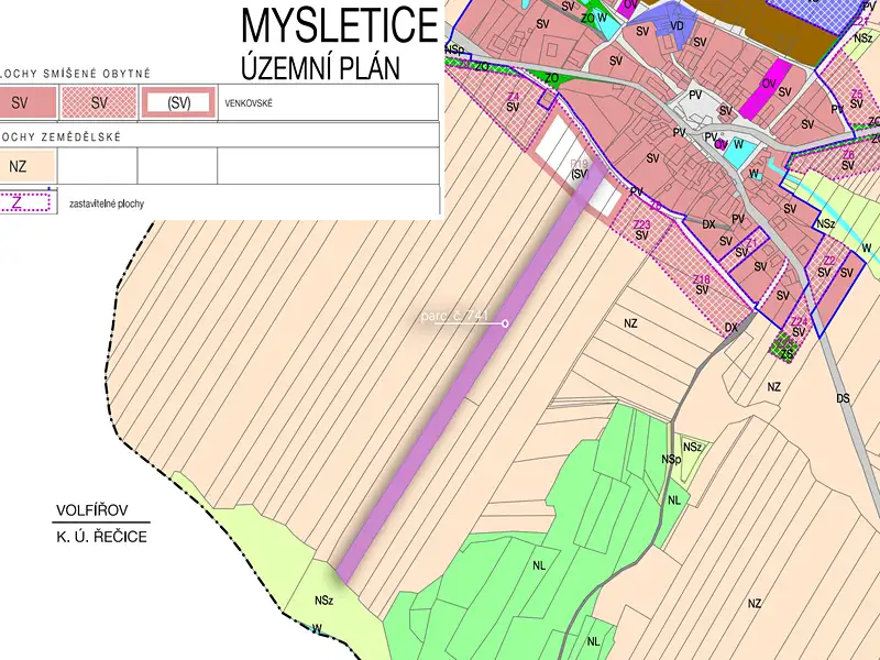 Prodej stavebního pozemku 13776 m², Mysletice – náhled fotky 3