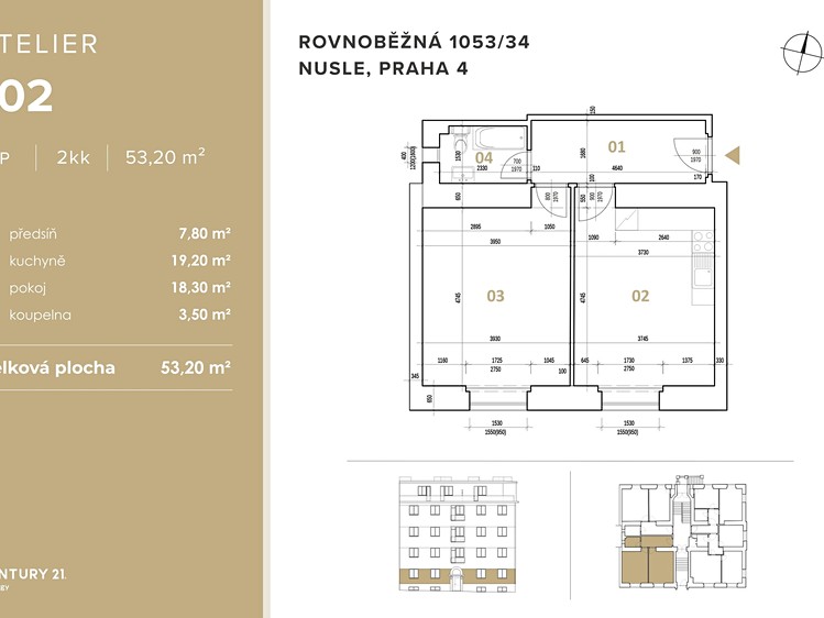 Квартира 2+kk на продаж, 53 м² (17 з 23)