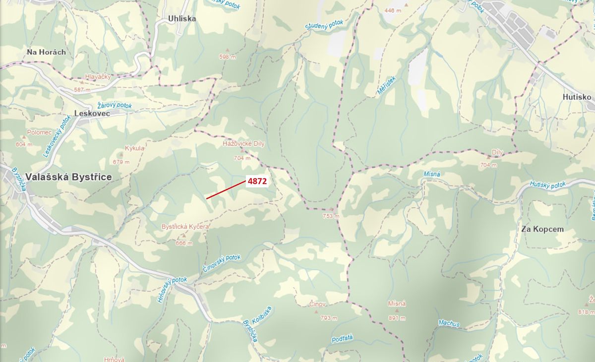 Dražba pozemku 22 m², Valašská Bystřice – fotka 1 z 3