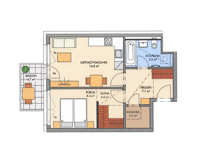 Prodej bytu 2+kk 45 m², Praha – náhled fotky 3