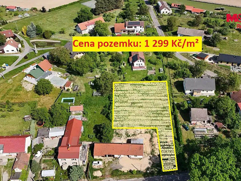 Prodej stavebního pozemku 1540 m², Hřibiny-Ledská – náhled fotky 3
