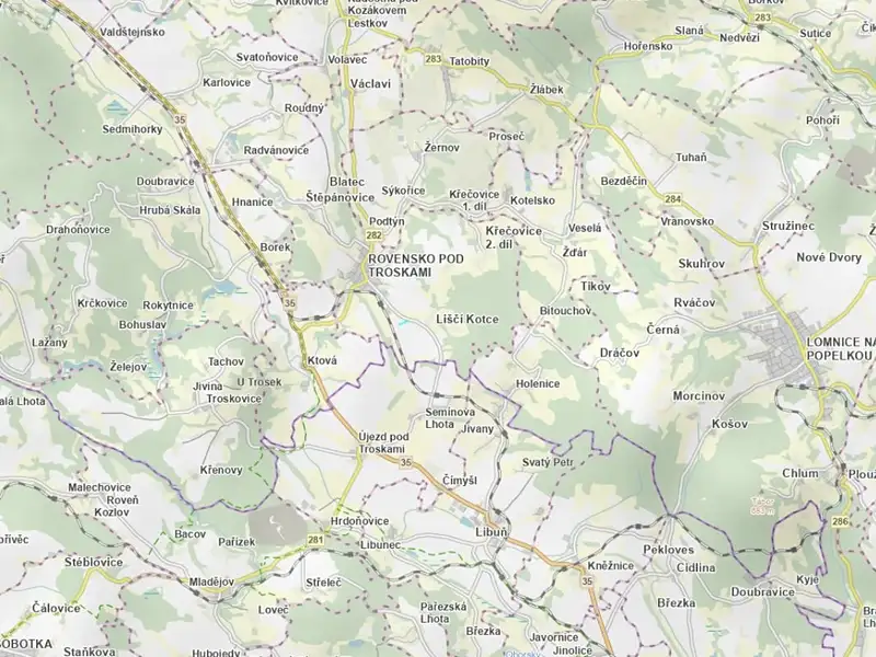 Prodej pole 4295 m², Rovensko pod Troskami – náhled fotky 3