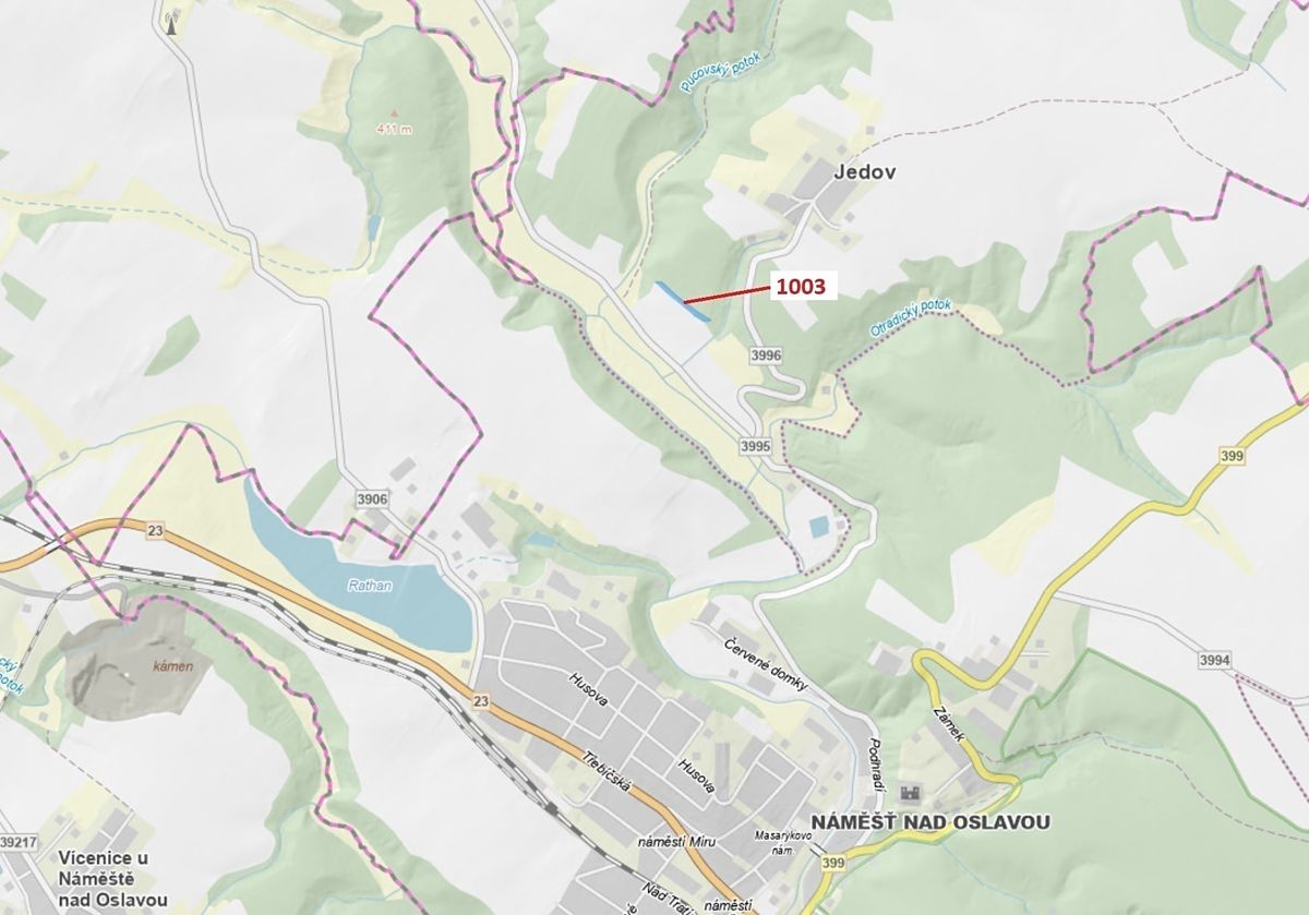 Dražba lesa 3001 m², Náměšť nad Oslavou – fotka 1 z 3