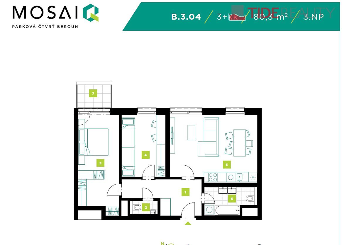 Prodej bytu 3+kk 80 m² – fotografie 4