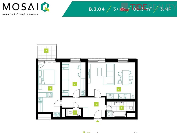 Prodej bytu 3+kk, 80 m² (4 z 17)