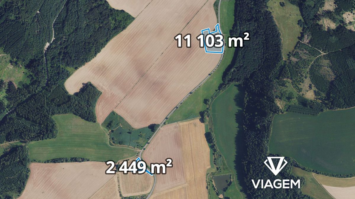 Prodej pole 13552 m², Březina – fotka 1 z 3