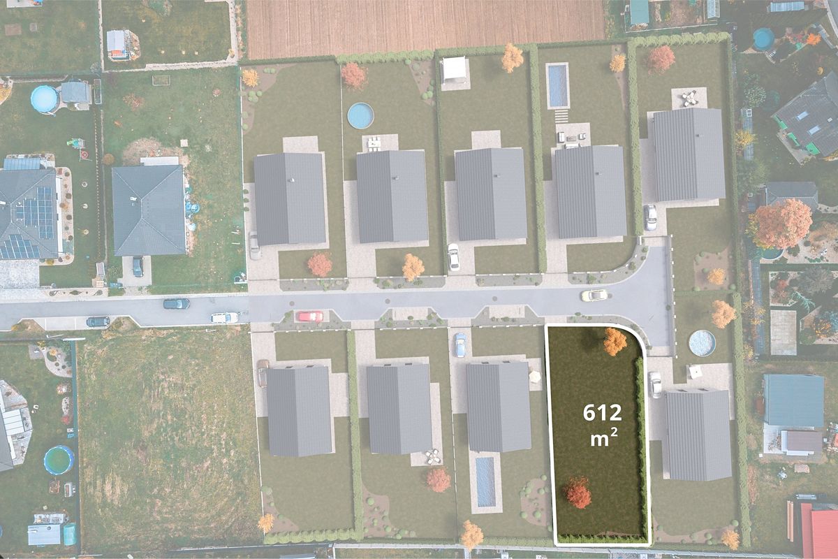 Prodej stavebního pozemku 612 m², Labské Chrčice – fotka 1 z 3