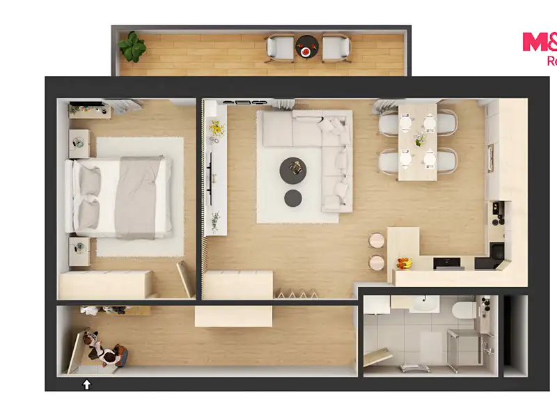 Prodej bytu 2+kk 57 m², Čestice – náhled fotky 3
