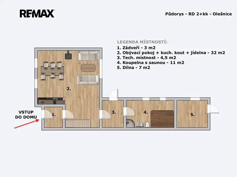 Prodej rodinného domu 124 m², pozemek 204 m², Olešnice – náhled fotky 2