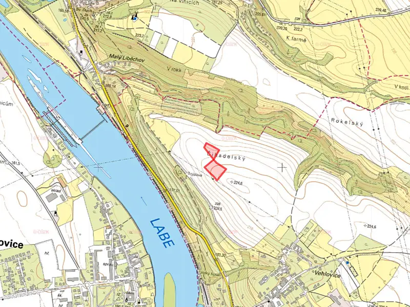 Prodej pole 5033 m², Mělník – náhled fotky 2