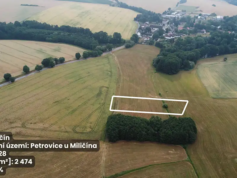 Prodej pole 2474 m², Miličín – náhled fotky 1