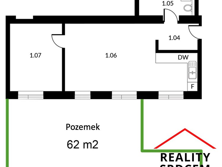 Pronájem bytu 2+kk, 62 m² (18 z 24)