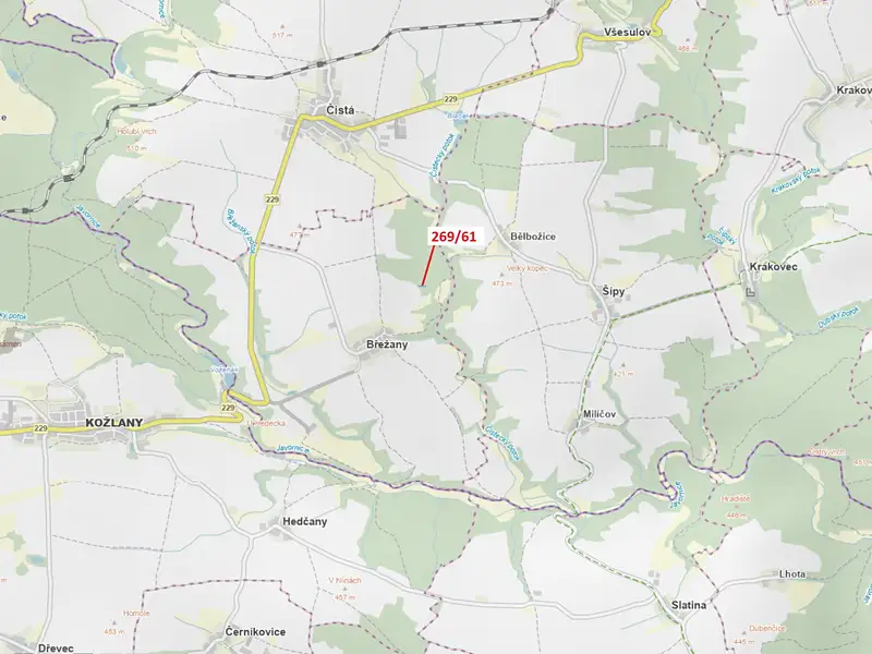 Dražba lesa 425 m², Břežany – náhled fotky 1