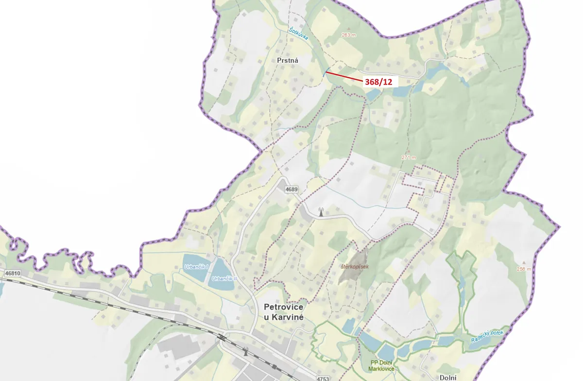Dražba pozemku 218 m²
