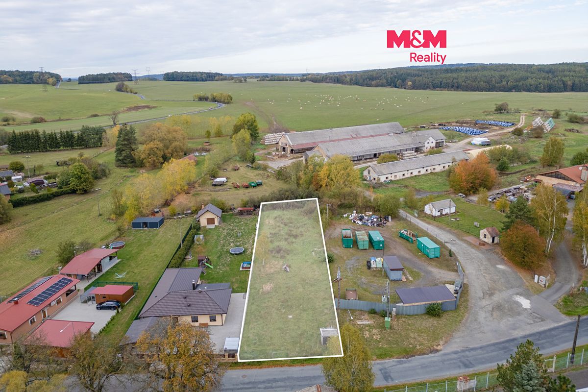 Prodej stavebního pozemku 1300 m², Stráž – fotka 1 z 3