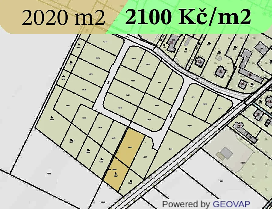 Prodej stavebního pozemku 2020 m²
