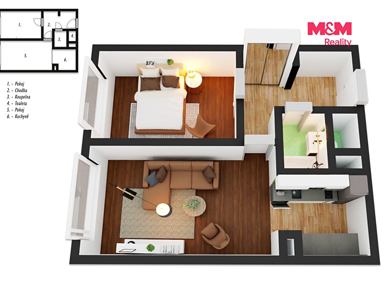 Квартира 2+kk на продаж, 44 м² (10 з 12)