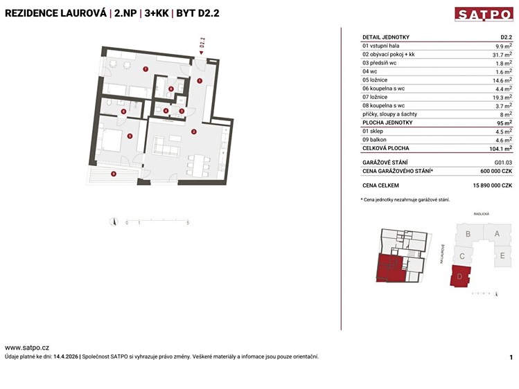Квартира 3+kk на продаж, 95 м² (18 з 21)
