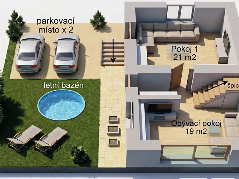 Prodej rodinného domu 120 m², pozemek 226 m², Rožmitál pod Třemšínem – náhled fotky 1