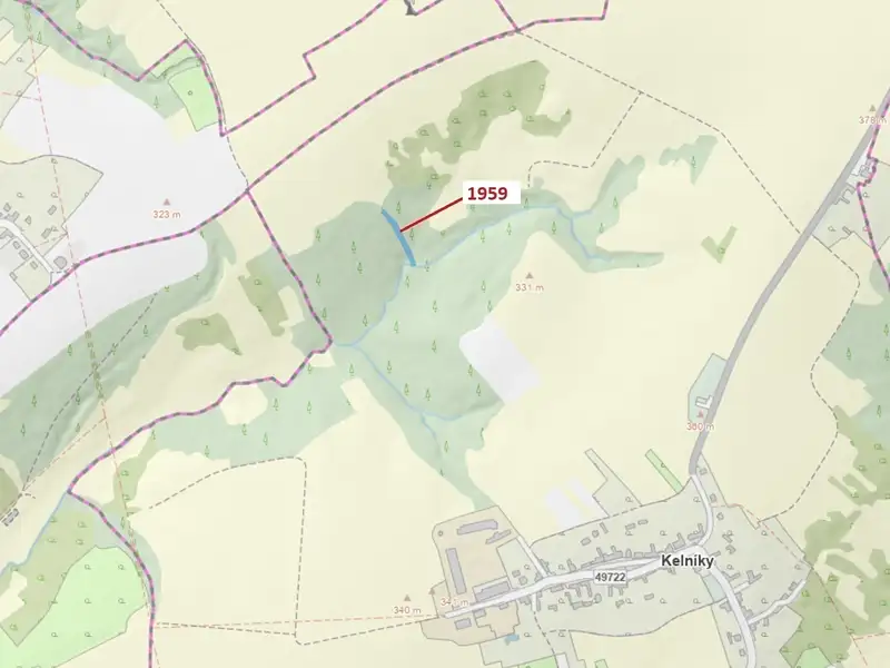 Dražba lesa 1160 m², Kelníky – náhled fotky 1