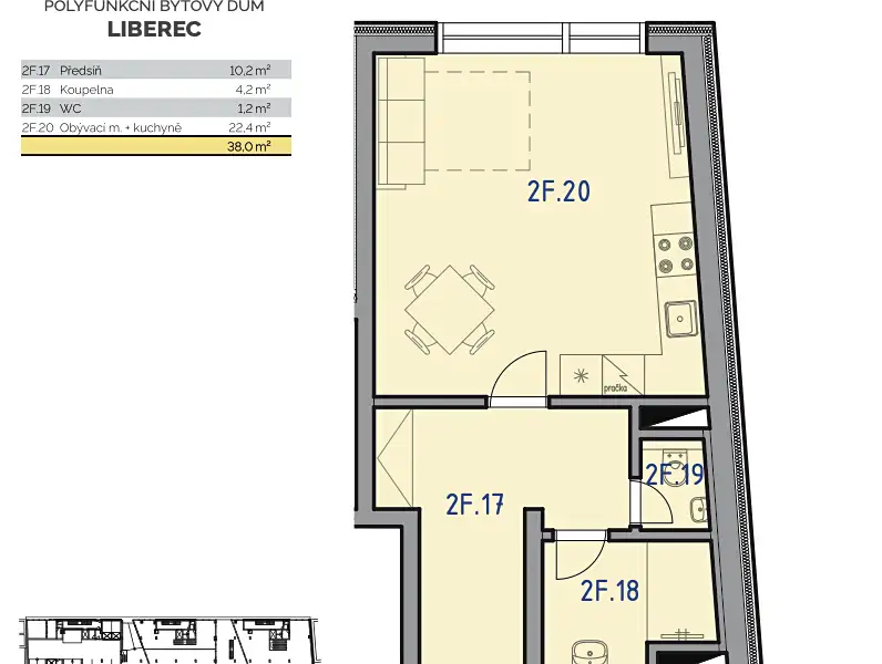 Prodej bytu 1+kk 41 m², Liberec – náhled fotky 3