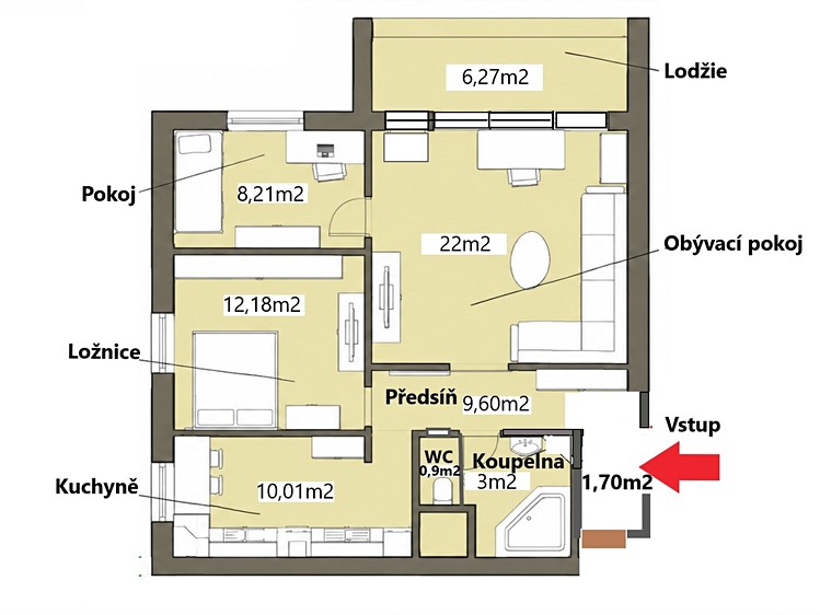Prodej bytu 3+1, 74 m² (22 z 24)