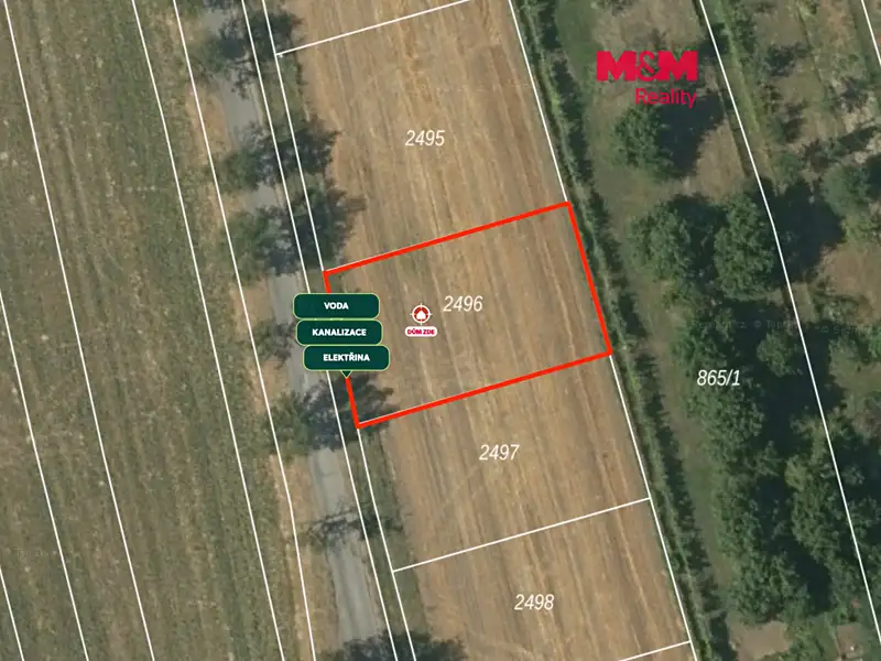 Prodej stavebního pozemku 476 m², Křepice – náhled fotky 1