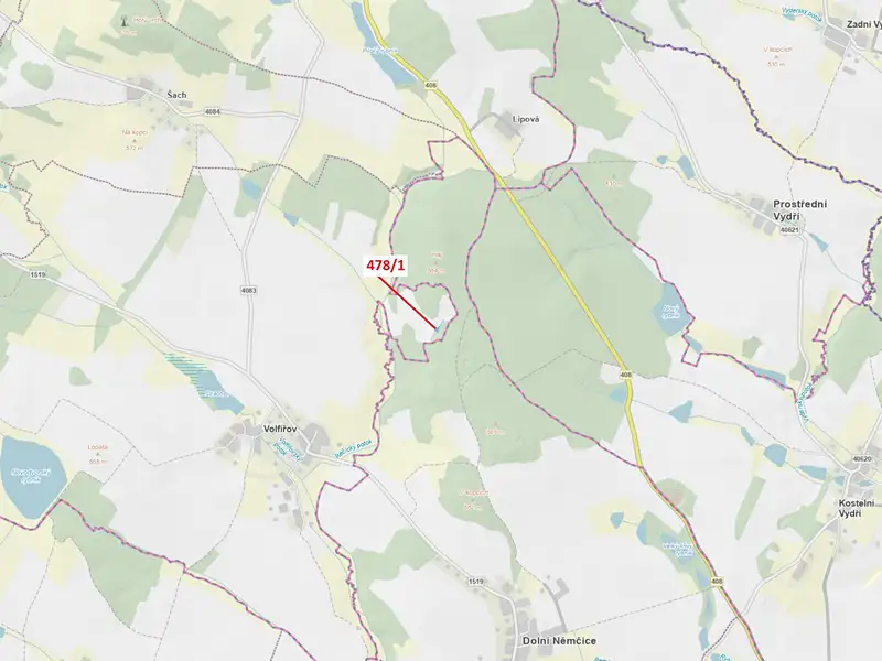 Dražba lesa 710 m², Volfířov – náhled fotky 1