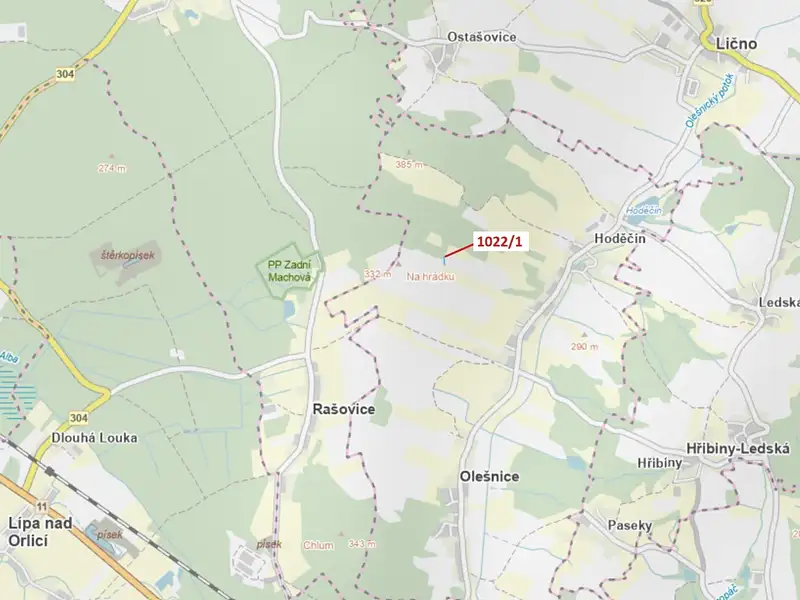 Dražba pole 318 m², Olešnice – náhled fotky 1