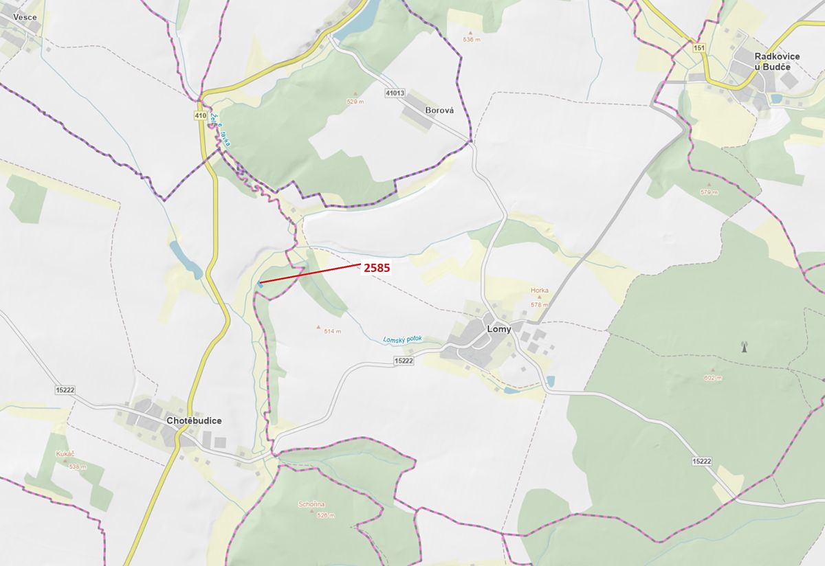 Dražba lesa 774 m², Chotěbudice – fotka 1 z 3