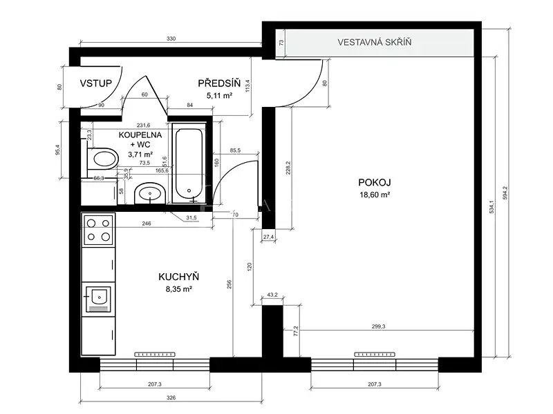 Prodej bytu 1+1 38 m², Praha – náhled fotky 3