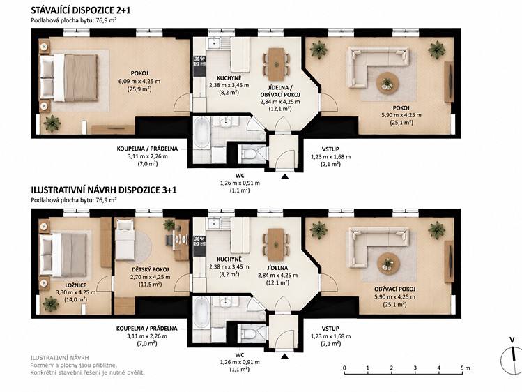Wohnung 2+1 zum Kauf, 77 m² (2 von 23)
