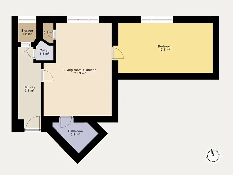 Pronájem bytu 2+kk 51 m², Praha – náhled fotky 2