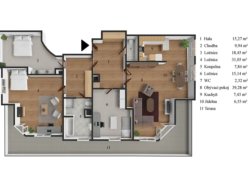 Prodej bytu 4+kk 154 m², Praha – náhled fotky 3